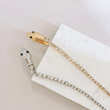 Snake Hairpin with Rhinestone Tassel Chain Pendant