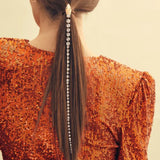Snake Hairpin with Rhinestone Tassel Chain Pendant