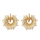 Geometry Full Micro Cubic Zircon Nigerian Hoop Earrings