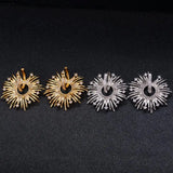 Geometry Full Micro Cubic Zircon Nigerian Hoop Earrings