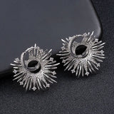 Geometry Full Micro Cubic Zircon Nigerian Hoop Earrings