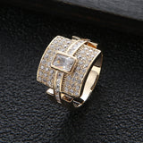 Cubic Zircon Stackable Ring Engagement Dubai Bridal Top Finger J1924