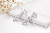 Sterling 925 Silver Leaf Tassel Earrings Diamond Women Wedding Jewelry