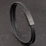 Men's Leather Bracelet Hand-woven Multi-layer Bangle