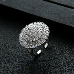 Sun Flower Stackable Rings for Women CZ Beads Charm Ring