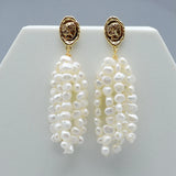 Baroque Pearl Tassel Earrings Wedding Jewelry Women's Earrings