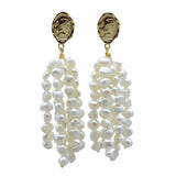 Baroque Pearl Tassel Earrings Wedding Jewelry Women's Earrings