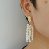 Baroque Pearl Tassel Earrings Wedding Jewelry Women's Earrings