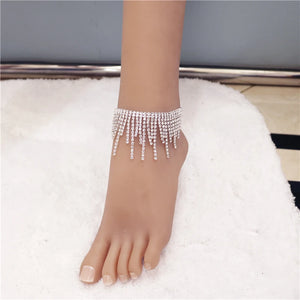 Rhinestone Anklet Chain Crystal Beach Bridal Foot Chain