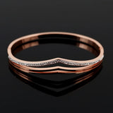 Gold-plated Stainless Steel Crystal Bangles for Women