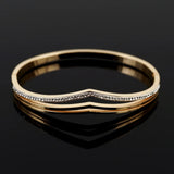 Gold-plated Stainless Steel Crystal Bangles for Women