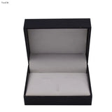 Tie Clip Cufflinks Storage Box Men Wedding Faux Leather