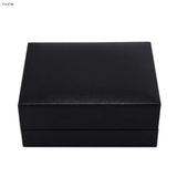 Tie Clip Cufflinks Storage Box Men Wedding Faux Leather