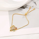 Colorful Crystal Zircon Bracelet 18K Women's Bangle