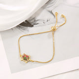 Colorful Crystal Zircon Bracelet 18K Women's Bangle