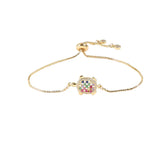 Colorful Crystal Zircon Bracelet 18K Women's Bangle
