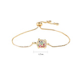 Colorful Crystal Zircon Bracelet 18K Women's Bangle