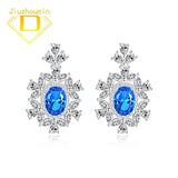 925 Silver Tourmaline Emerald Aquamarine Gemstone Earrings