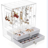 Acrylic Jewelry Storage Box Earrings Display Case Large Capacity Drawer Gift