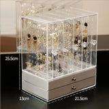 Acrylic Jewelry Storage Box Earrings Display Case Large Capacity Drawer Gift