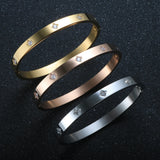 Plum Bossom Bracelets CZ Crystal Women Bangles Wedding Gift