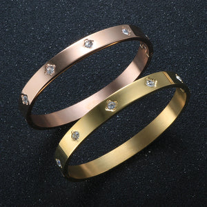 Plum Bossom Bracelets CZ Crystal Women Bangles Wedding Gift