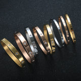 Plum Bossom Bracelets CZ Crystal Women Bangles Wedding Gift