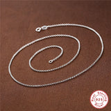 925 Silver Wild Ripple Clavicle Necklace Women S925 Stamp Long Chain