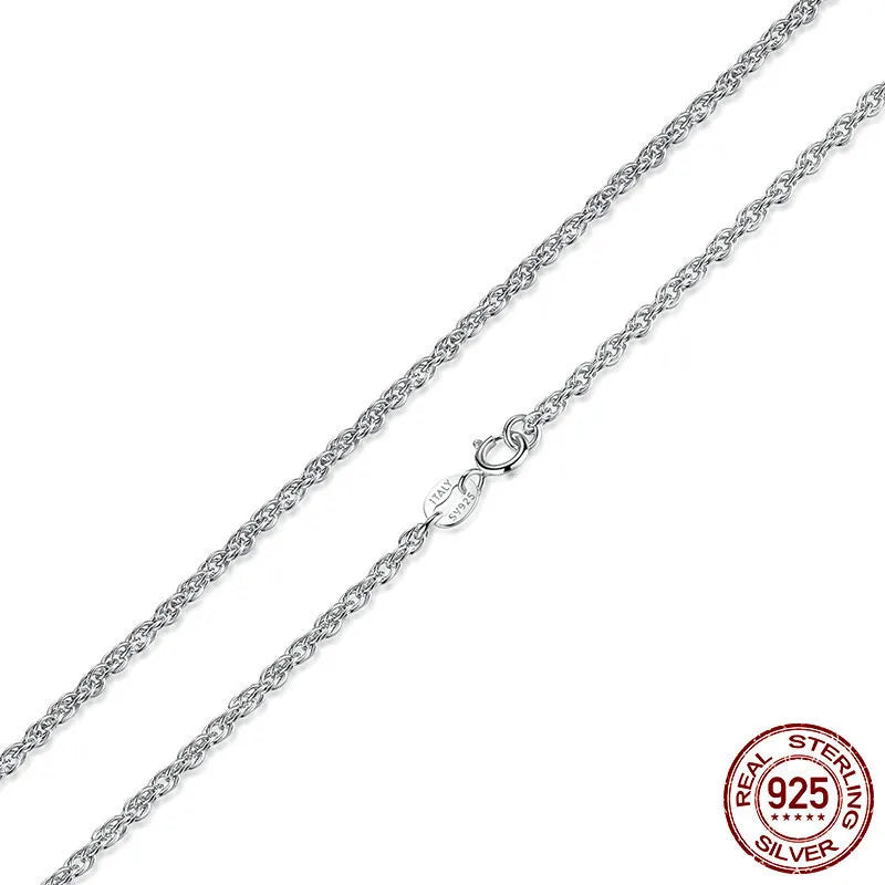 925 Silver Wild Ripple Clavicle Necklace Women S925 Stamp Long Chain