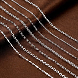 925 Silver Wild Ripple Clavicle Necklace Women S925 Stamp Long Chain