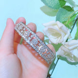 Dazzling Zircon Cuff Bracelet for Women