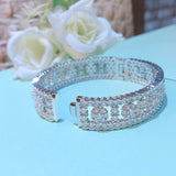 Dazzling Zircon Cuff Bracelet for Women