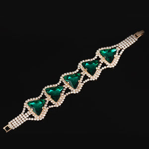 Triangle Crystal Bracelets for Women Bohemian Jewelry