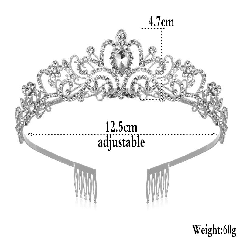 Tulle Wedding Veil Bridal Hair Accessories Tiara Crown Headband