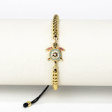 Evil Eye Slide Bracelet For Woman Micro Pave Zircon Greek Eye Charms