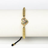 Evil Eye Slide Bracelet For Woman Micro Pave Zircon Greek Eye Charms