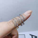 Twist Stacks Stackable Rings For Women Wedding Cubic Zircon Engagement