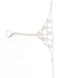 Ultra Flash Crystal Flower Bracelet Bling Rhinestone Ring Chain Jewelry