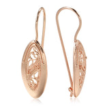 Glossy 585 Rose Drop Earrings European Piercing Jewelry