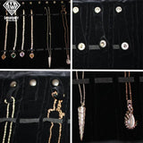 Velvet Chain Jewelry Storage Roll Bag Necklace Organizer Pouch Portable