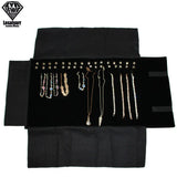 Velvet Chain Jewelry Storage Roll Bag Necklace Organizer Pouch Portable