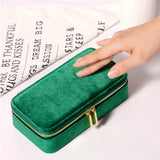 Velvet Jewelry Box Storage Rectangle Organizer Portable Box Women Gifts