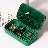 Velvet Jewelry Box Storage Rectangle Organizer Portable Box Women Gifts