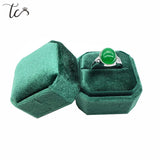 Velvet Jewelry Earring Ring Display Case Couple Rings Box