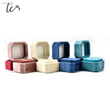 Velvet Jewelry Earring Ring Display Case Couple Rings Box