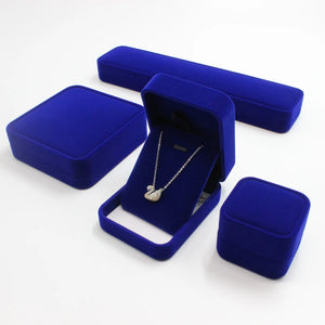 Velvet Ring Pendant Necklace Bracelet Bangle Jewelry Box Set