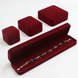 Velvet Ring Pendant Necklace Bracelet Bangle Jewelry Box Set