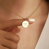 Vintage Heart Pendant Necklace for Women Stainless Steel Jewelry