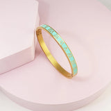 Vintage Roman Numeral Bracelet Charm Cuff Stainless Steel Bracelet