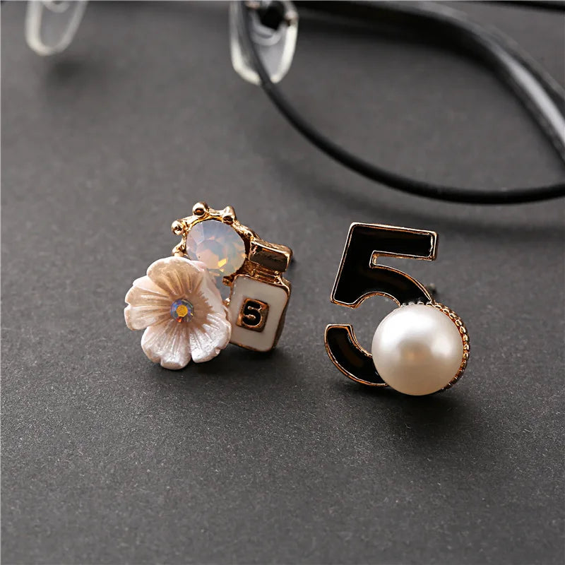 Vintage CC Earrings Pink Woman Jewelry Gift